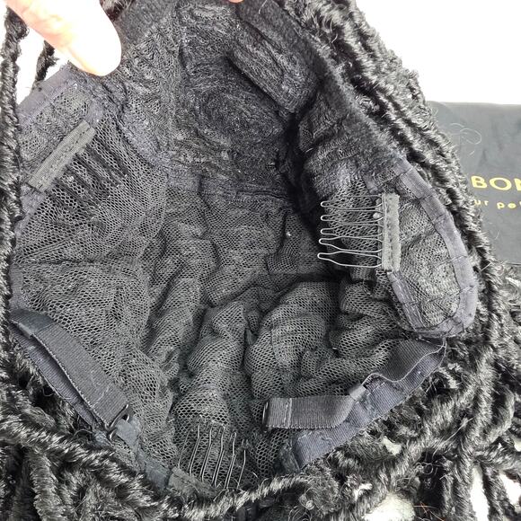 Short Bob Braided Dreadlock Wig Twist Short Black Wigs (1B)Nu Faux Locs Wigs - Picture 6 of 10